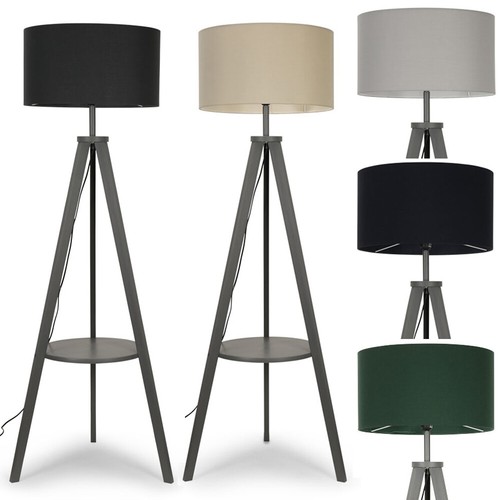 Wooden tripod shelf floor - shelf, lamp