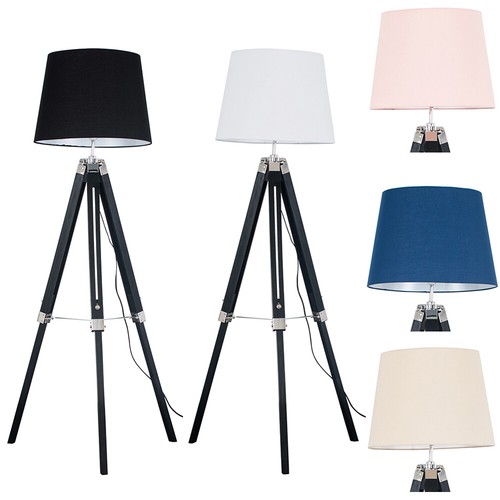 Black wooden tripod - tripod, floor