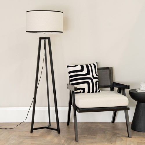 Black tripod floor lamp - black,