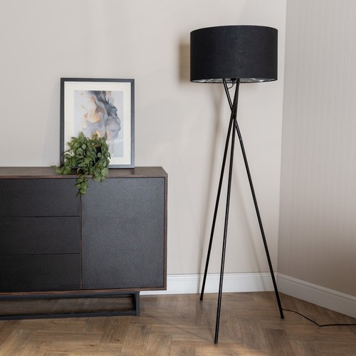 Black tripod tall floor - tripod, lamp