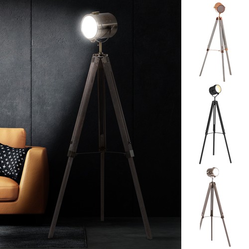 Vintage tripod floor - floor, lamp