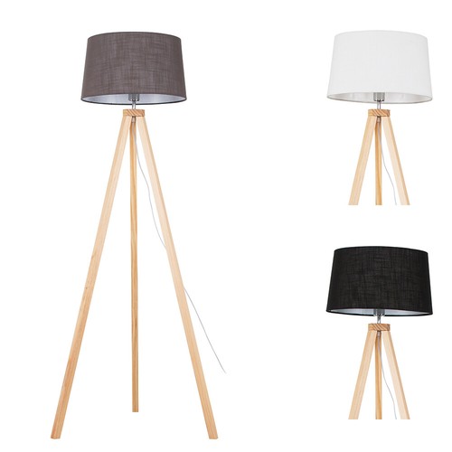 Wooden tripod floor lamp - wooden,