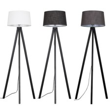 Black Wood Floor Lamp Standard