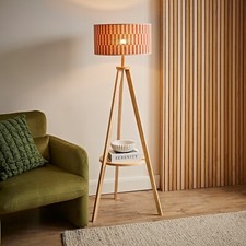 Wooden Shelf Floor Lamp